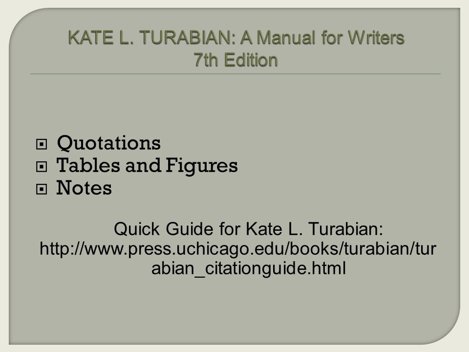 Turabian a manual for writers of term papers theses and dissertations